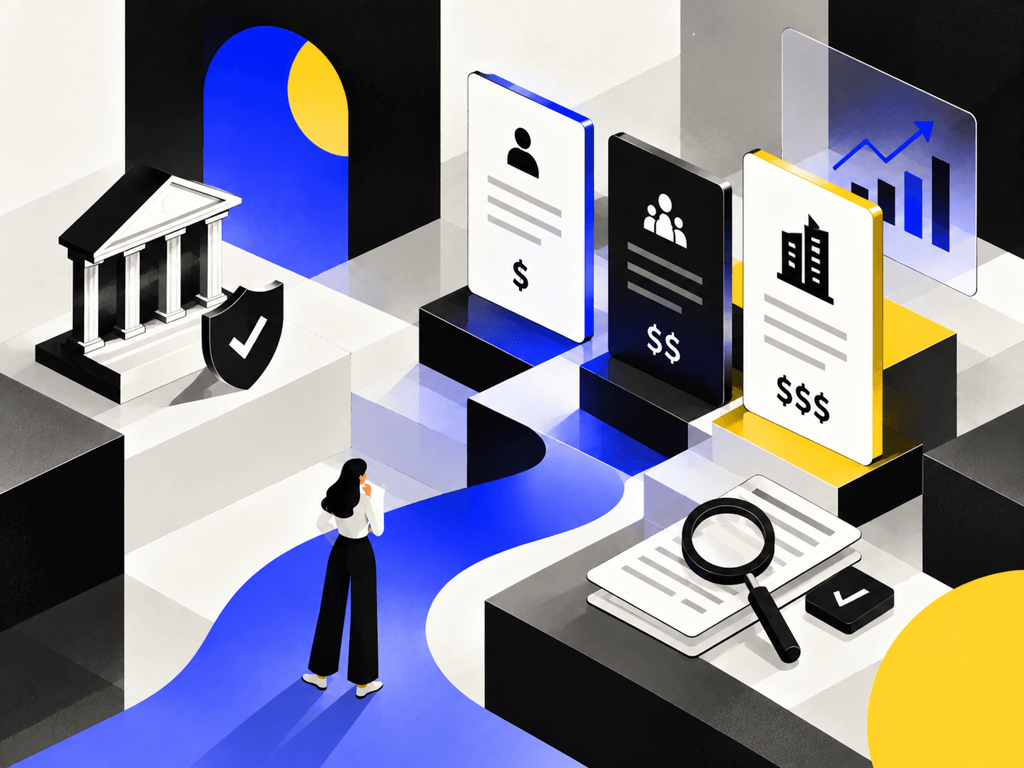 Isometric Vendor Selection Analytics Scene