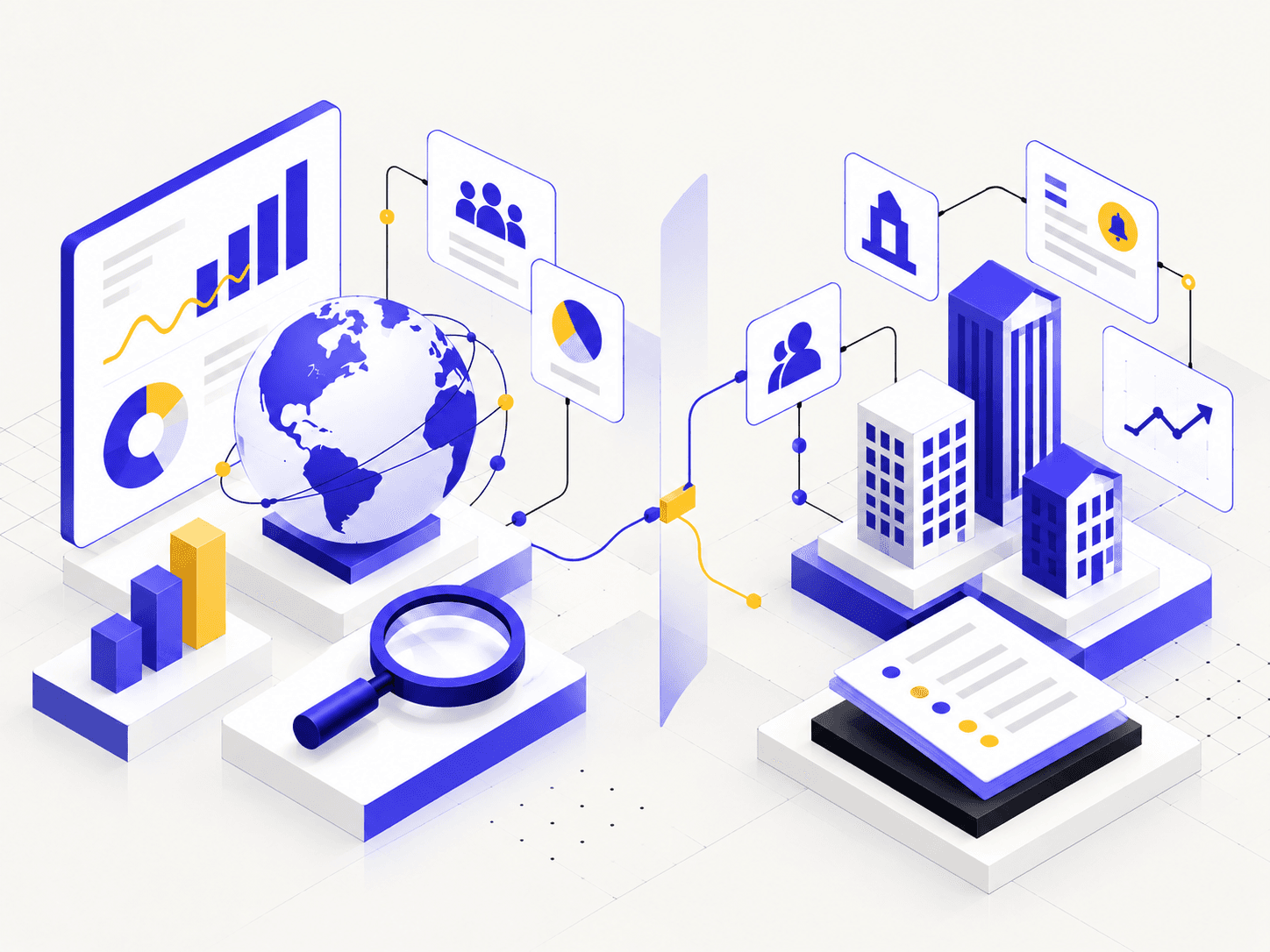Isometric Business Analytics Dashboard