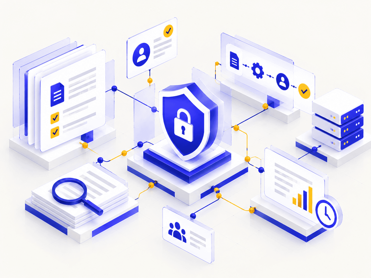 Isometric Security Compliance Hub