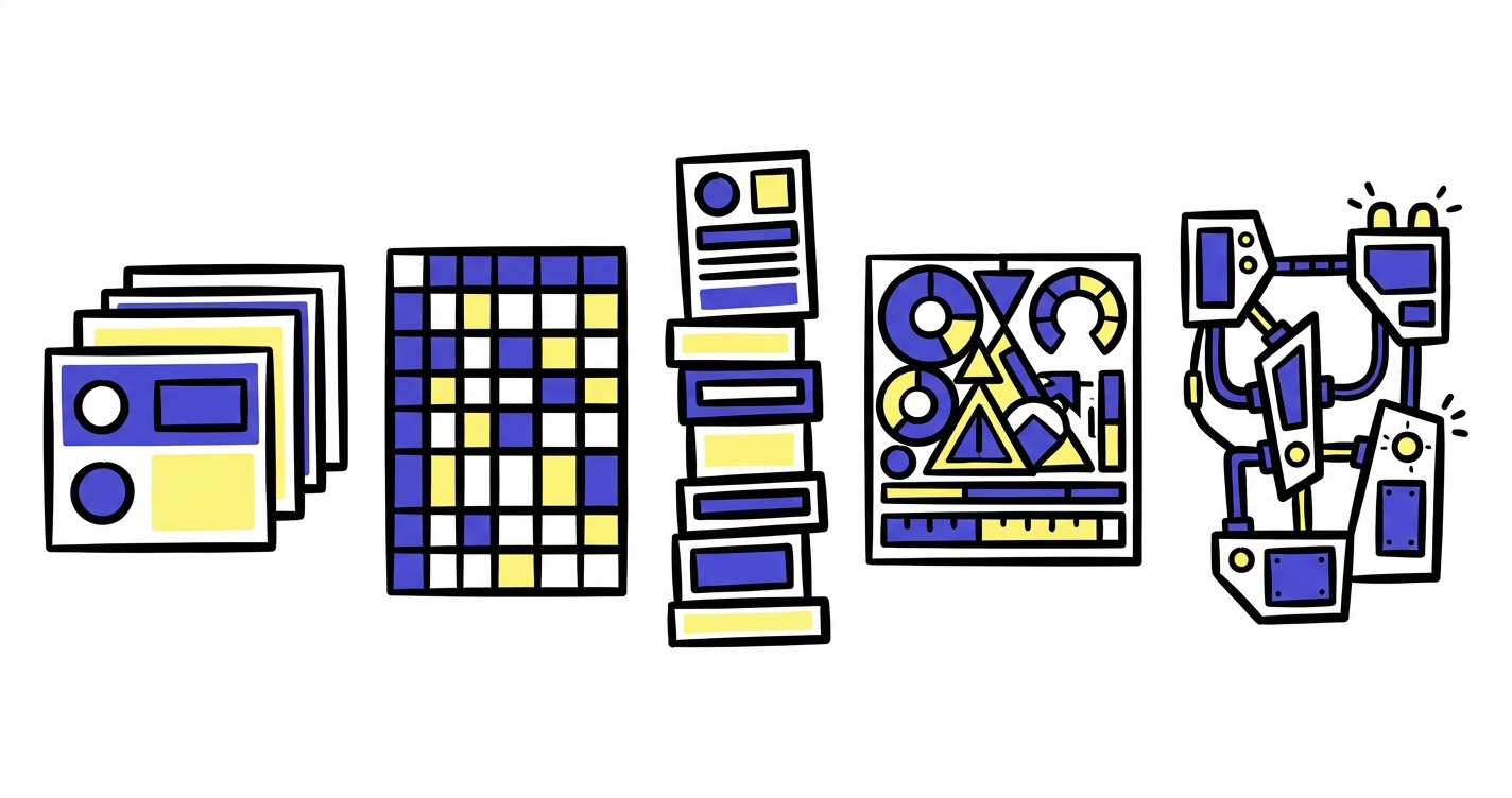 Slides, spreadsheets, reports, dashboards, and live apps